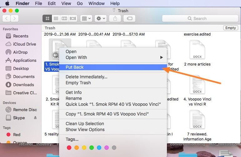 delete documents from word 2010 for mac